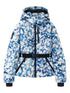 STYLISCHE DAMEN SKIJACKE MIT GÜRTELTAILLE UND KAPUZE